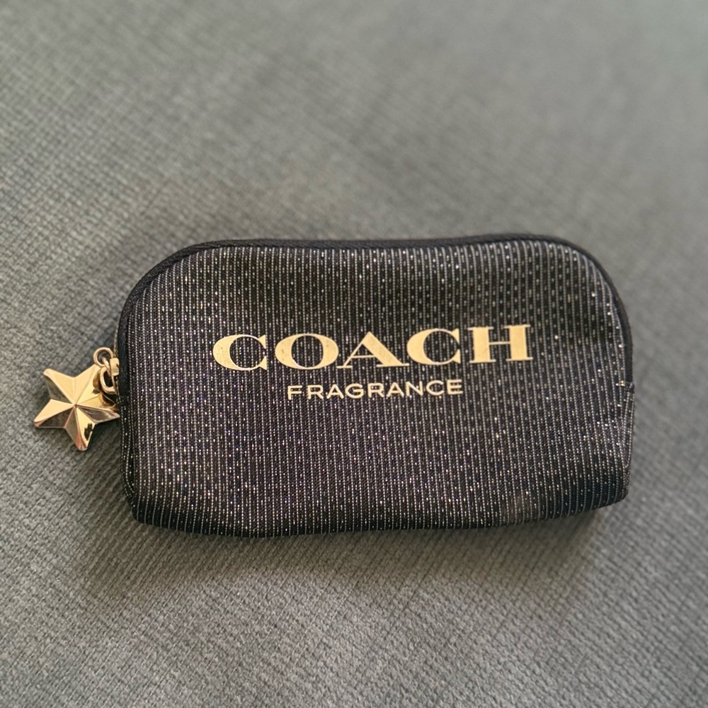 Coach Black and Gold Star Key Holder